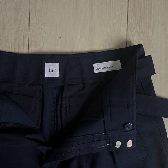 Gap Navy Ankle Pleated Trousers - Picture 4 of 8